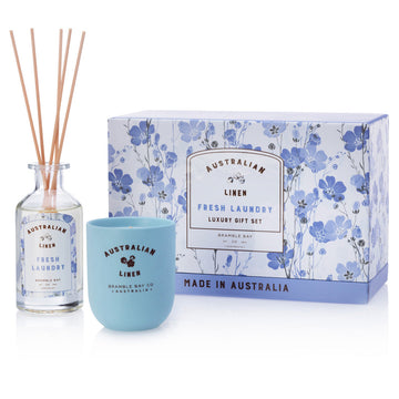 Australian Linen Votive and Diffuser Gift Set Fresh Laundry