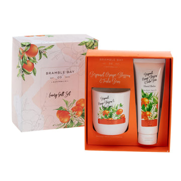 Gift Box Bergamot, Orange Blossom & Tonka Bean (Hand Balm and Votive Candle)