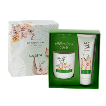 Gift Box Elderflower, Coconut & Vanilla (Hand Balm and Votive Candle)
