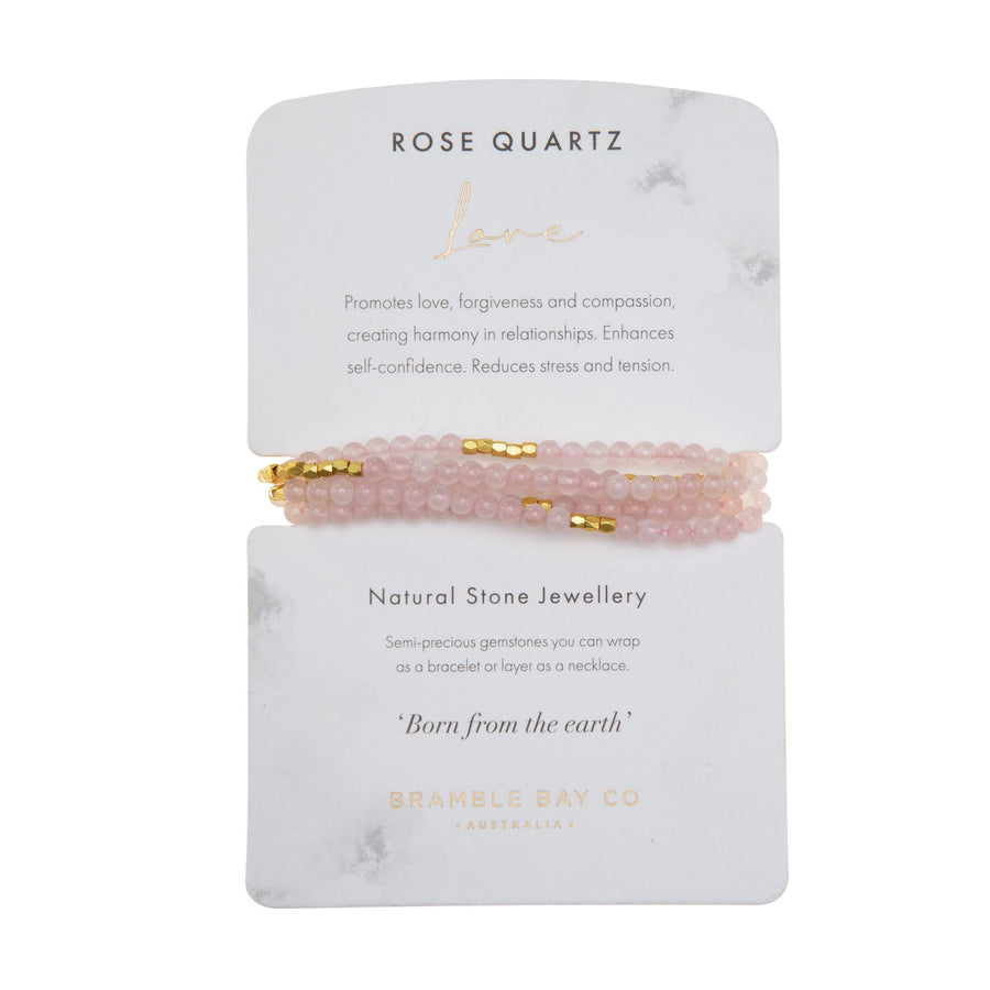Rose Quartz Wrap Bracelet