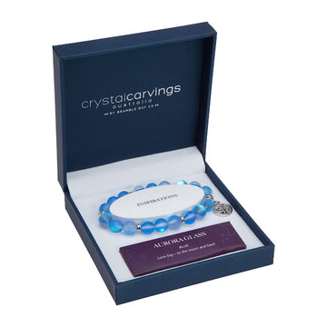 Blue Aurora Glass TOL Charm Bracelet